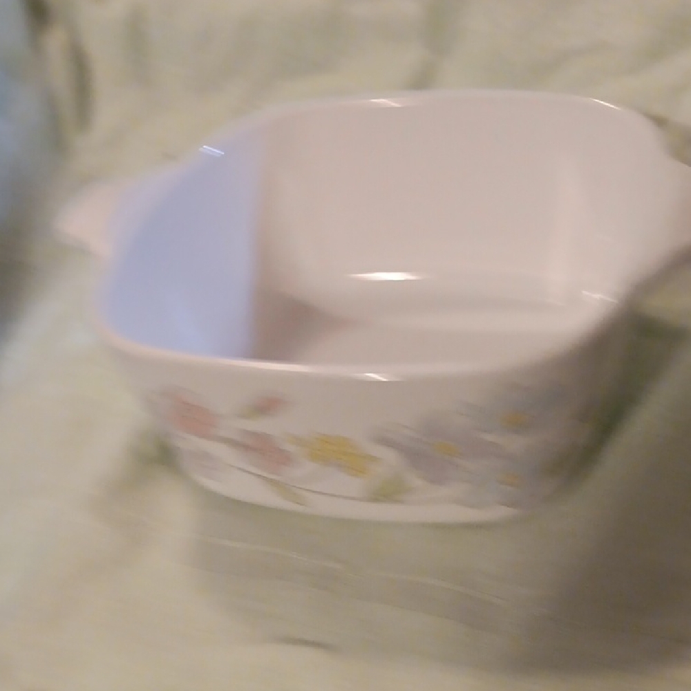 Corningware White Floral Bakeware Dish